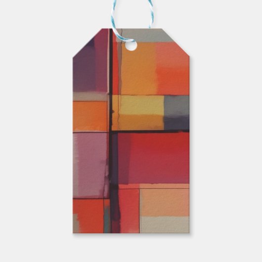 Modernes Abstraktes Kunstwerk Geschenkanhänger (Vorderseite)