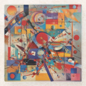 Modernes Abstraktes Kunstwerk Glasuntersetzer (Vorderseite)