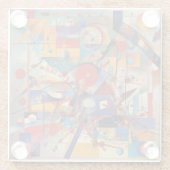 Modernes Abstraktes Kunstwerk Glasuntersetzer (Rückseite)