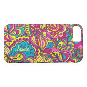 Modernes Abstraktes Kunstwerk - individueller Name Case-Mate iPhone Hülle (Rückseite (Horizontal))