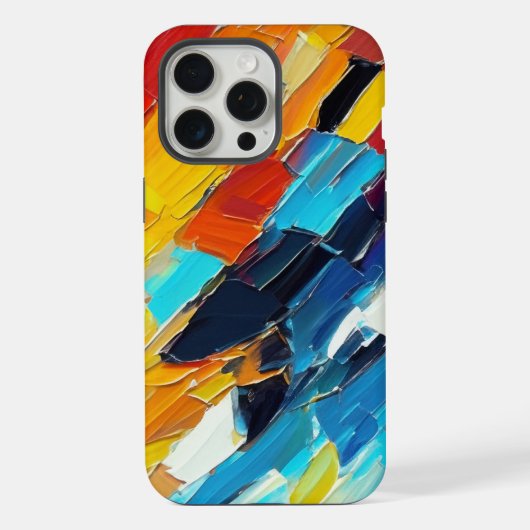 Modernes Abstraktes Kunstwerk iPhone Hülle (Rückseite)
