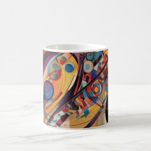 Modernes Abstraktes Kunstwerk Kaffeetasse (Mittel)