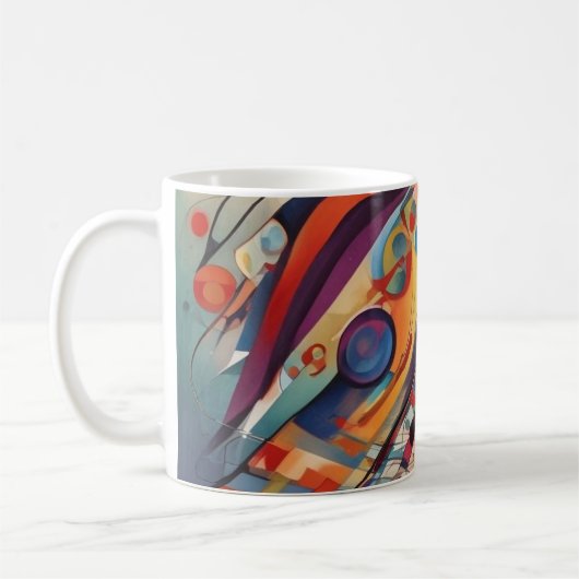 Modernes Abstraktes Kunstwerk Kaffeetasse (Links)