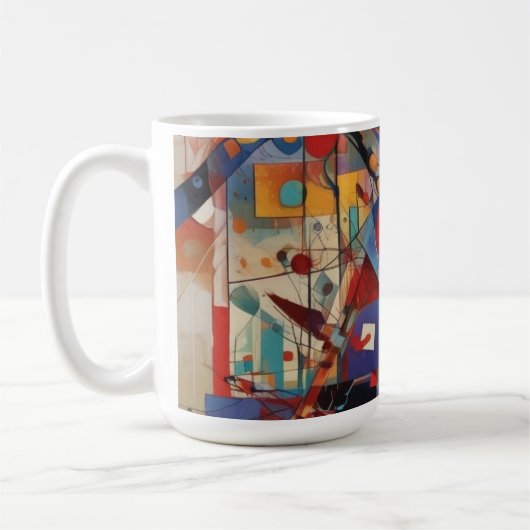 Modernes Abstraktes Kunstwerk Kaffeetasse (Links)