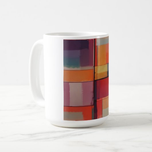 Modernes Abstraktes Kunstwerk Kaffeetasse (Vorderseite Links)