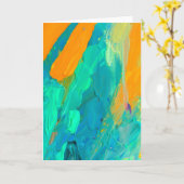 Modernes Abstraktes Kunstwerk Karte (Gelbe Blume)