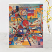 Modernes Abstraktes Kunstwerk Karte (Gelbe Blume)