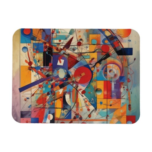 Modernes Abstraktes Kunstwerk Magnet (Horizontal)