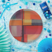 Modernes Abstraktes Kunstwerk Pappteller (Party)