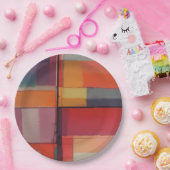 Modernes Abstraktes Kunstwerk Pappteller (Party)