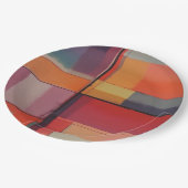 Modernes Abstraktes Kunstwerk Pappteller (Schrägansicht)
