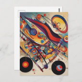 Modernes Abstraktes Kunstwerk Postkarte (Vorne/Hinten)