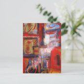 Modernes Abstraktes Kunstwerk Postkarte (Stehend Vorderseite)