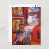 Modernes Abstraktes Kunstwerk Postkarte (Vorne/Hinten)