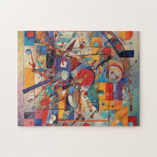 Modernes Abstraktes Kunstwerk Puzzle (Horizontal)