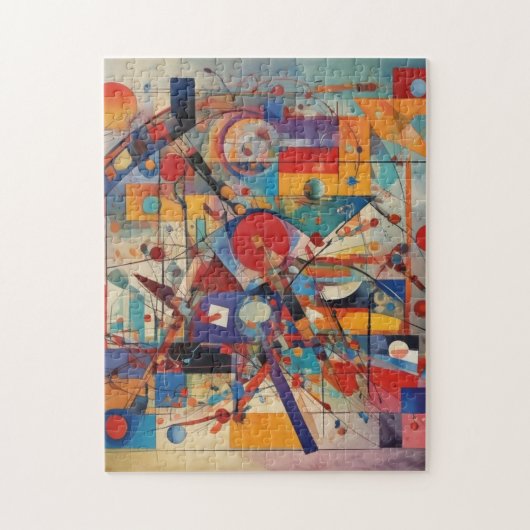 Modernes Abstraktes Kunstwerk Puzzle (Vertikal)
