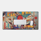 Modernes Abstraktes Kunstwerk Schreibtischunterlage (Tastatur & Maus)