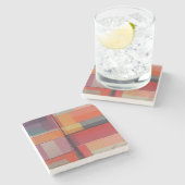 Modernes Abstraktes Kunstwerk Steinuntersetzer (Seitenansicht)