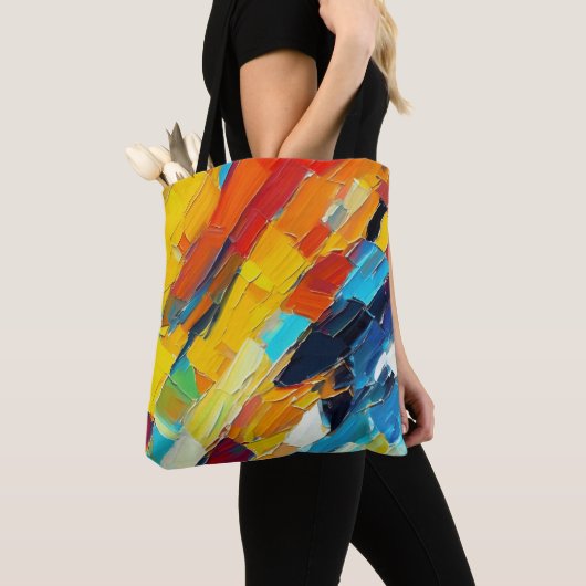 Modernes Abstraktes Kunstwerk Tasche (Von Nahem)