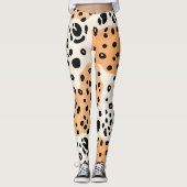 Modernes Abstraktes Leopard-Druckmuster Leggings (Vorderseite)