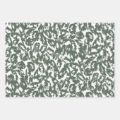 Modernes Abstraktes Leopard Print Sage Green Set Geschenkpapier Set (Vorderseite 2)
