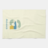Modernes Abstraktes Letter-A-Monogramm Geschirrtuch (Horizontal)