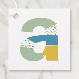 Modernes Abstraktes Letter-A-Monogramm Personalisi Geschenkanhänger