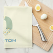 Modernes Abstraktes Letter B Monogramm Geschirrtuch (Viertel Falte)