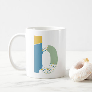 Modernes Abstraktes Letter B Monogramm Kaffeetasse