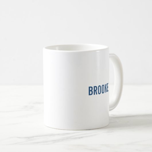 Modernes Abstraktes Letter B Monogramm Kaffeetasse (VorderseiteRechts)