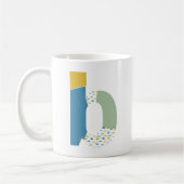 Modernes Abstraktes Letter B Monogramm Kaffeetasse (Links)