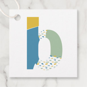 Modernes Abstraktes Letter-B-Monogramm Personalisi Geschenkanhänger