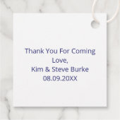 Modernes Abstraktes Letter-B-Monogramm Personalisi Geschenkanhänger (Rückseite)