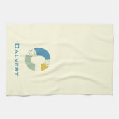 Modernes Abstraktes Letter-C-Monogramm Geschirrtuch (Horizontal)