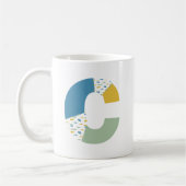 Modernes Abstraktes Letter-C-Monogramm Kaffeetasse (Links)