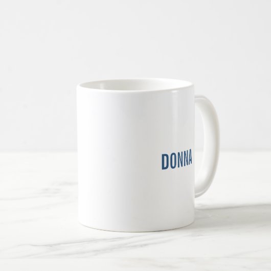 Modernes Abstraktes Letter-D-Monogramm Kaffeetasse (VorderseiteRechts)