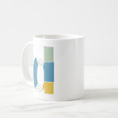 Modernes Abstraktes Letter-D-Monogramm Kaffeetasse (Vorderseite Links)