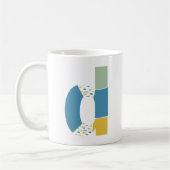Modernes Abstraktes Letter-D-Monogramm Kaffeetasse (Links)