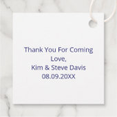 Modernes Abstraktes Letter-D-Monogramm Personalisi Geschenkanhänger (Rückseite)