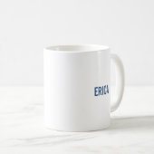 Modernes Abstraktes Letter-E-Monogramm Kaffeetasse (VorderseiteRechts)