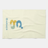 Modernes Abstraktes Letter G Monogramm Geschirrtuch (Horizontal)