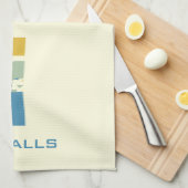 Modernes Abstraktes Letter-I-Monogramm Geschirrtuch (Viertel Falte)