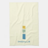 Modernes Abstraktes Letter-I-Monogramm Geschirrtuch (Vertikal)