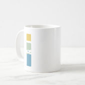 Modernes Abstraktes Letter-I-Monogramm Kaffeetasse (Vorderseite Links)