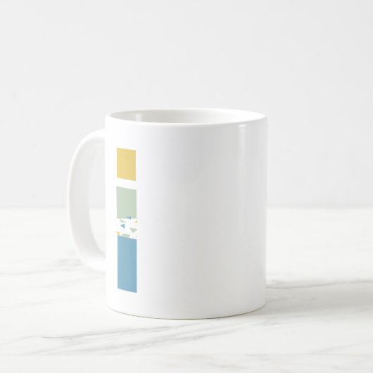 Modernes Abstraktes Letter-I-Monogramm Kaffeetasse (Vorderseite Links)