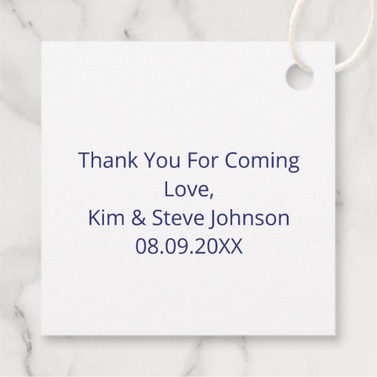 Modernes Abstraktes Letter J Monogram Personalisie Geschenkanhänger (Rückseite)