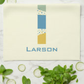 Modernes Abstraktes Letter L Monogram Geschirrtuch (Gefaltet)