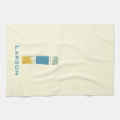 Modernes Abstraktes Letter L Monogram Geschirrtuch (Horizontal)