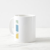 Modernes Abstraktes Letter L Monogram Kaffeetasse (Vorderseite Links)