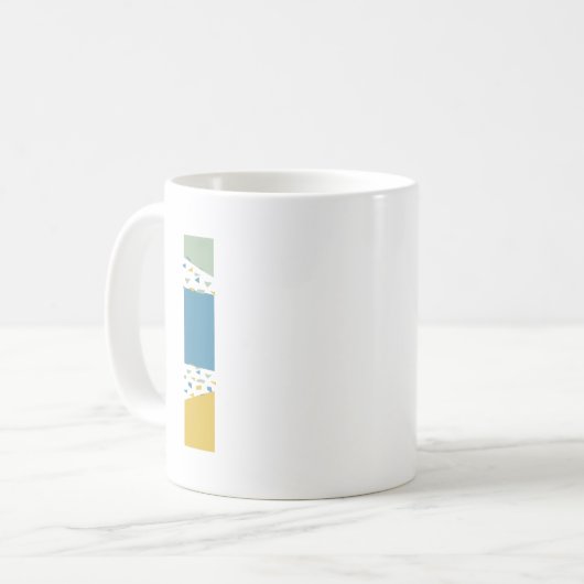 Modernes Abstraktes Letter L Monogram Kaffeetasse (Vorderseite Links)